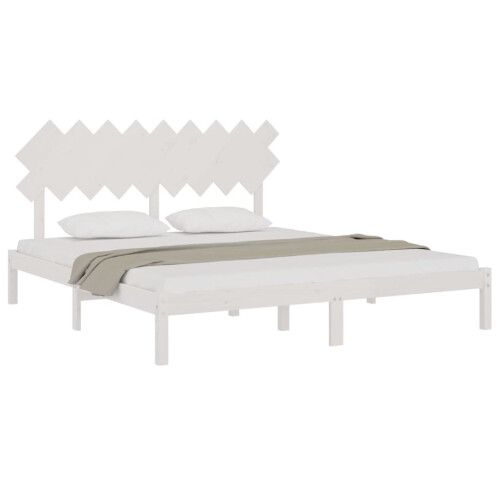 VidaXL (white, 180 x 200 cm) vidaXL Solid Wood Bed Frame Home Wooden Bed Base Bedstead Multi Colours/Sizes 2