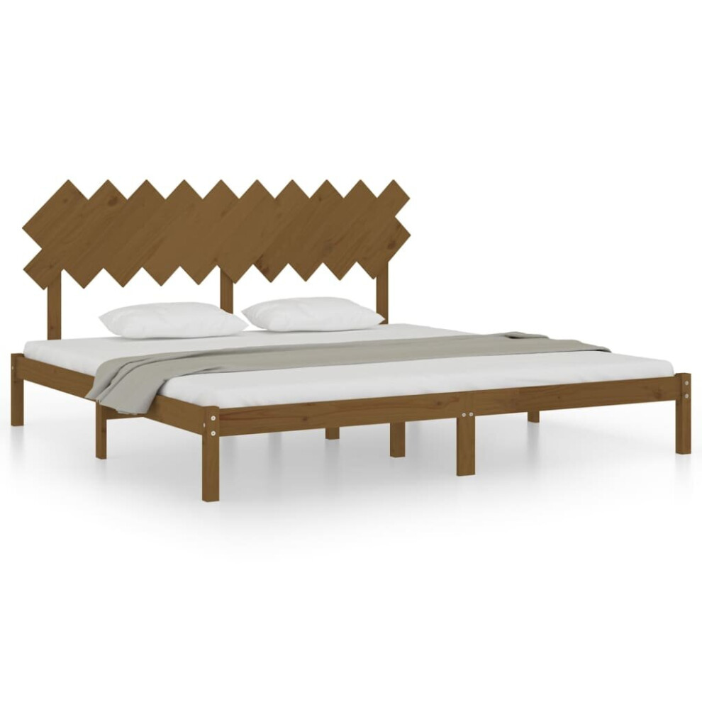 (honey brown, 200 x 200 cm) vidaXL Solid Wood Bed Frame Home Wooden Bed Base Bedstead Multi Colours/Sizes