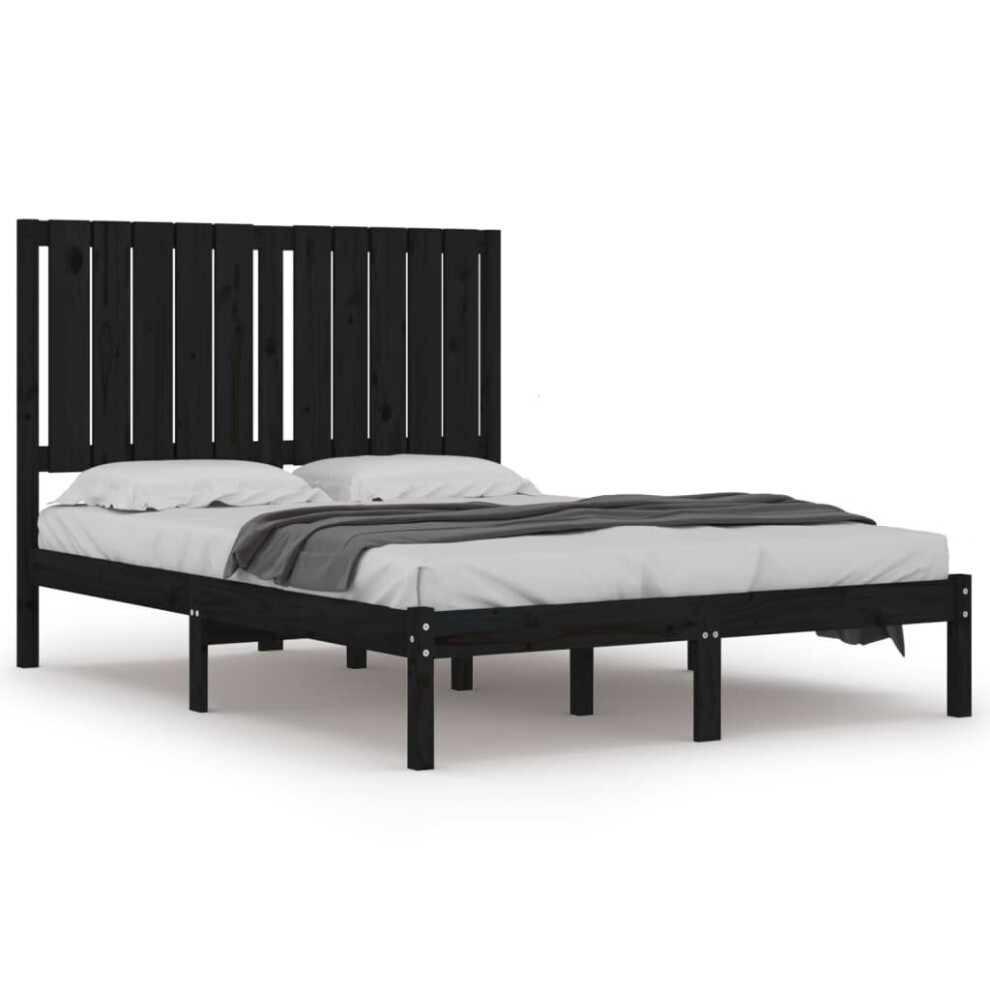 (black, 120 x 200 cm) vidaXL Solid Wood Pine Bed Frame Wooden Bedstead Bed Base Multi Colours/Sizes