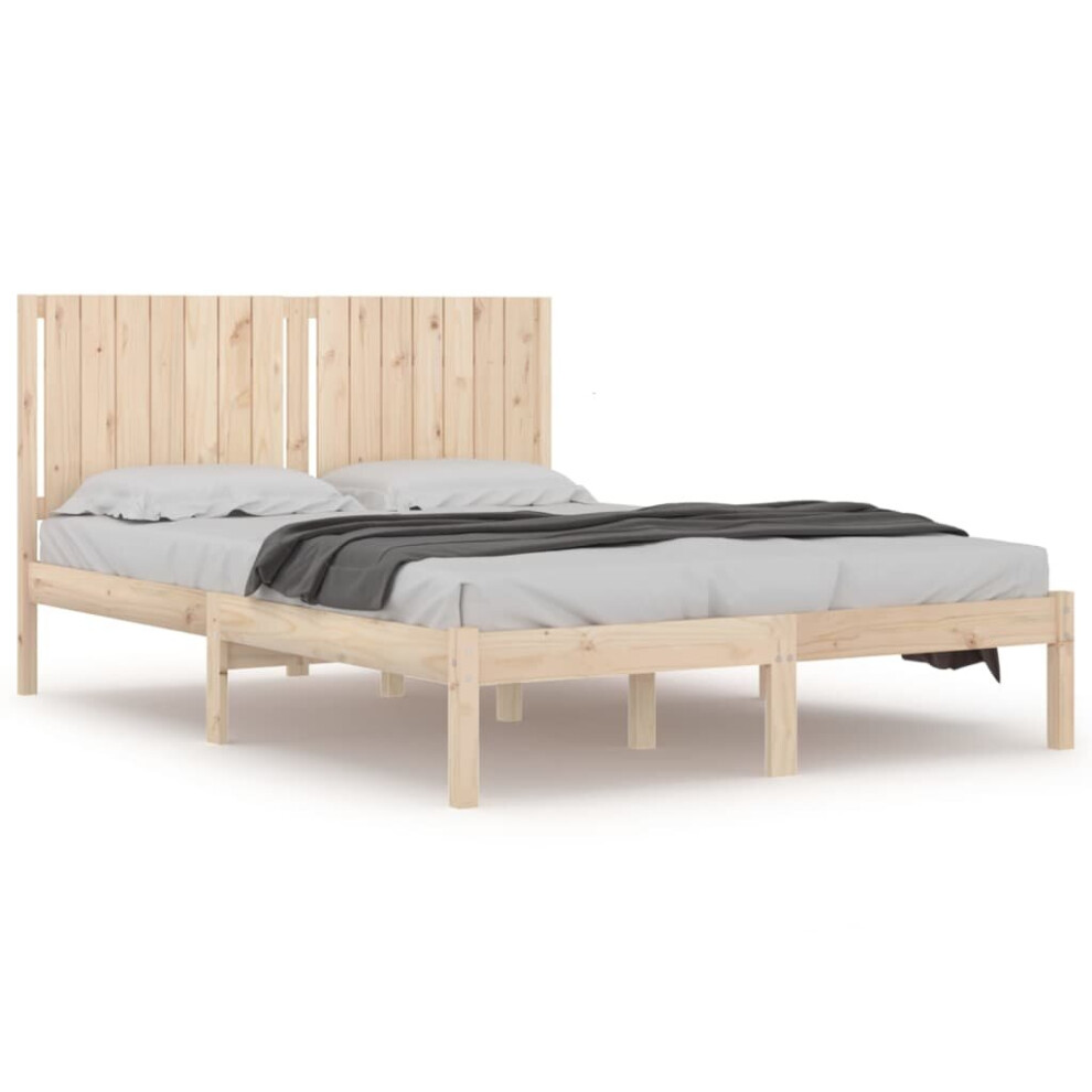 (brown, 150 x 200 cm) vidaXL Solid Wood Pine Bed Frame Wooden Bedstead Bed Base Multi Colours/Sizes