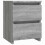 VidaXL (grey sonoma, 1) vidaXL Bedside Cabinet Nightstand End Table Bed Side Table Engineered Wood 1