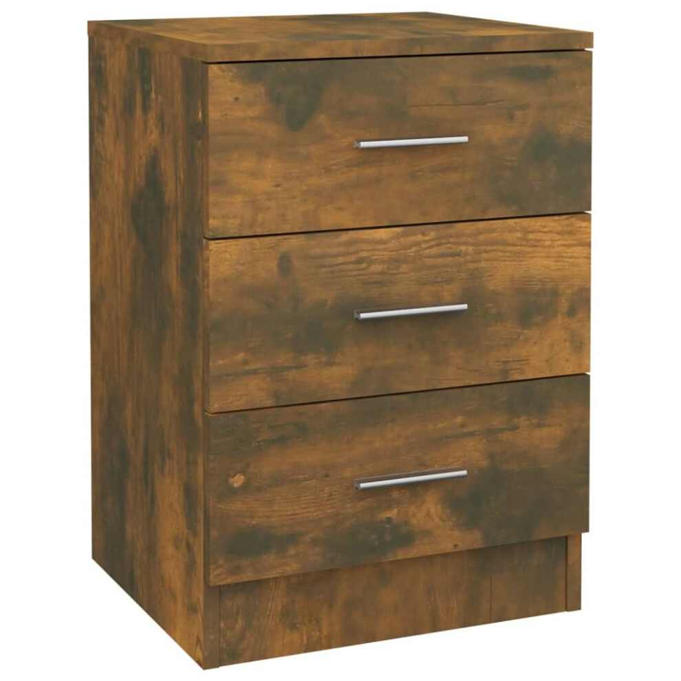 Vidaxl (Smoked Oak, 1) 1/2X Bedside Cabinet Chipboard Bedroom Nightstand Stand Multi Colours