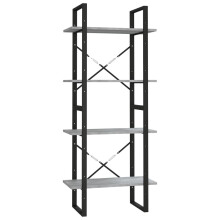 (grey sonoma, 60 x 30 x 140 cm) vidaXL Book Cabinet Home Storage Rack Bookcase Book Shelf Engineered Wood