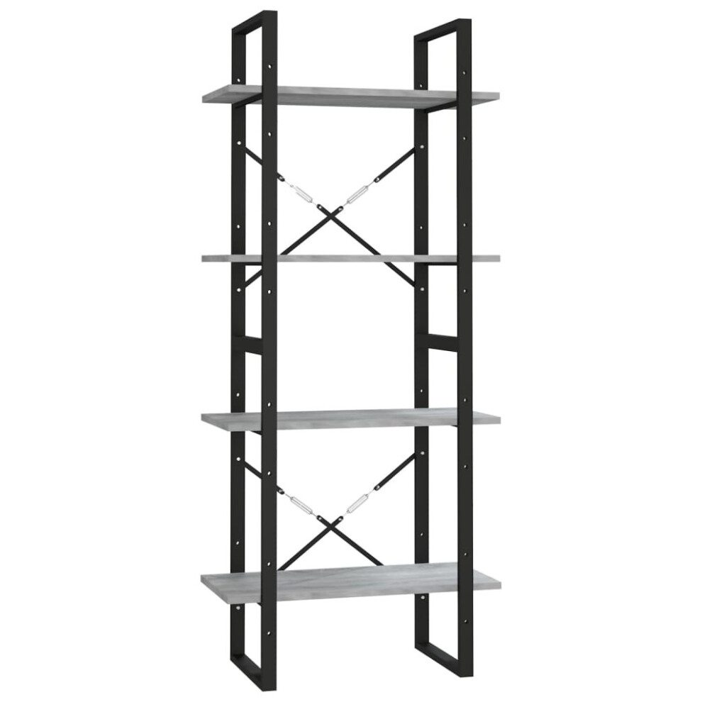 Vidaxl ( Sonoma, 60 X 30 X 140 Cm) Book Cabinet Home Storage Rack Bookcase Book Shelf Engineered Wood Grey