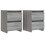VidaXL (grey sonoma, 2) vidaXL Bedside Cabinet Nightstand End Table Bed Side Table Engineered Wood 1