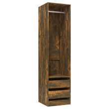 (smoked oak) vidaXL Wardrobe Clothing Storage Hanger Clothes Cabinet Closet Engineered Wood