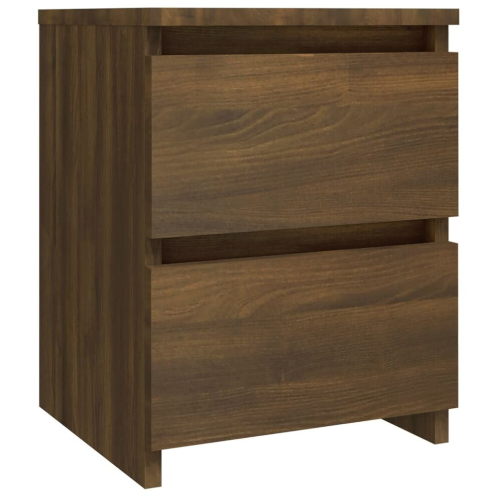 (brown oak, 1) vidaXL 1/2x Bedside Cabinet Engineered Wood Nightstand End Table Multi Colour