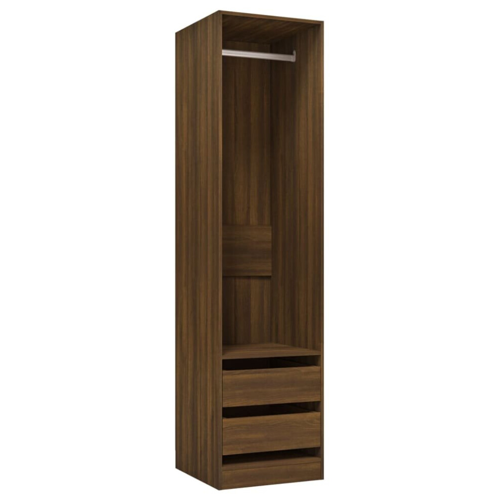 (brown oak) vidaXL Wardrobe with Drawers Chipboard 50cm Clothing Cabinets Multi Colours