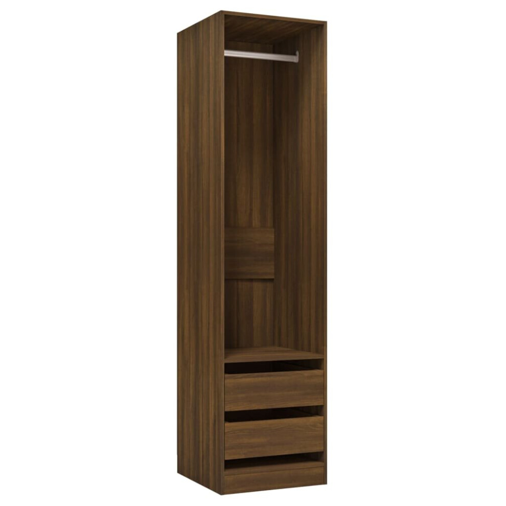 (brown oak) vidaXL Wardrobe Clothing Storage Hanger Clothes Cabinet Closet Engineered Wood-image-OPC-P9SBXGQ-NEW