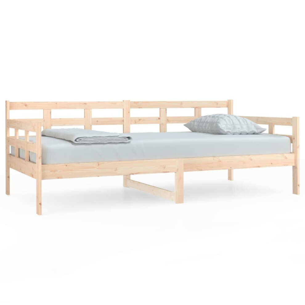 Photos - Bed VidaXL Solid Wood Pine Day Indoor room Furniture Multi Colours/Sizes Brown 820367 (brown, 90 x 190 cm)
