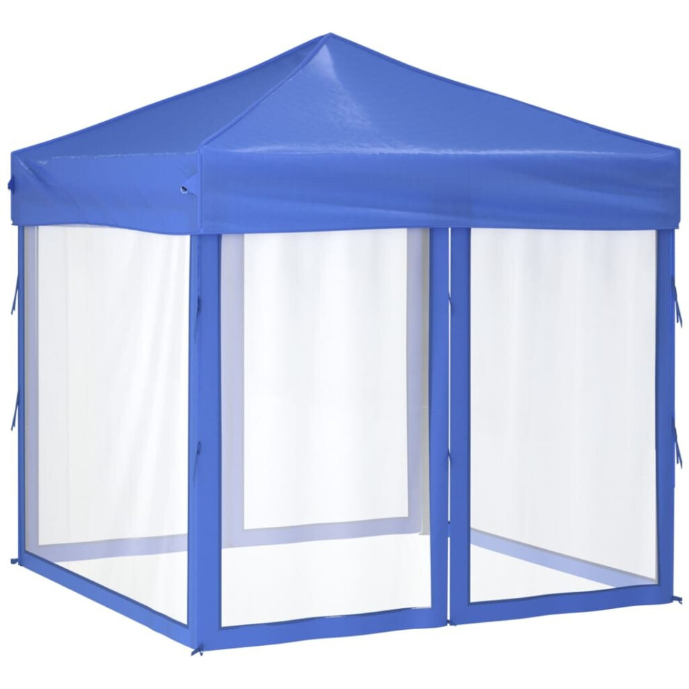 Vidaxl (Blue, 199 X 199 X 254 Cm) Folding Party Tent With Sidewalls Pavilion Marquee Multi Colours/Sizes