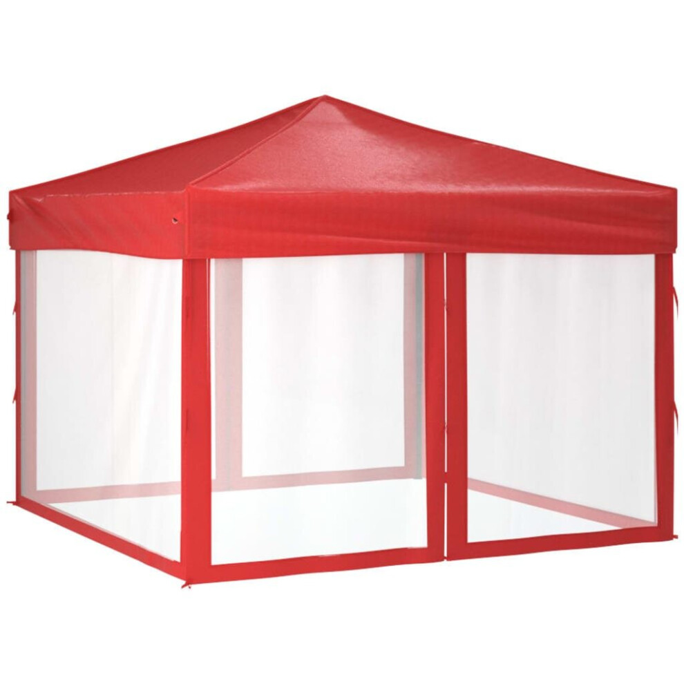 Vidaxl (Red, 292 X 292 X 245 Cm) Folding Party Tent With Sidewalls Pavilion Marquee Multi Colours/Sizes