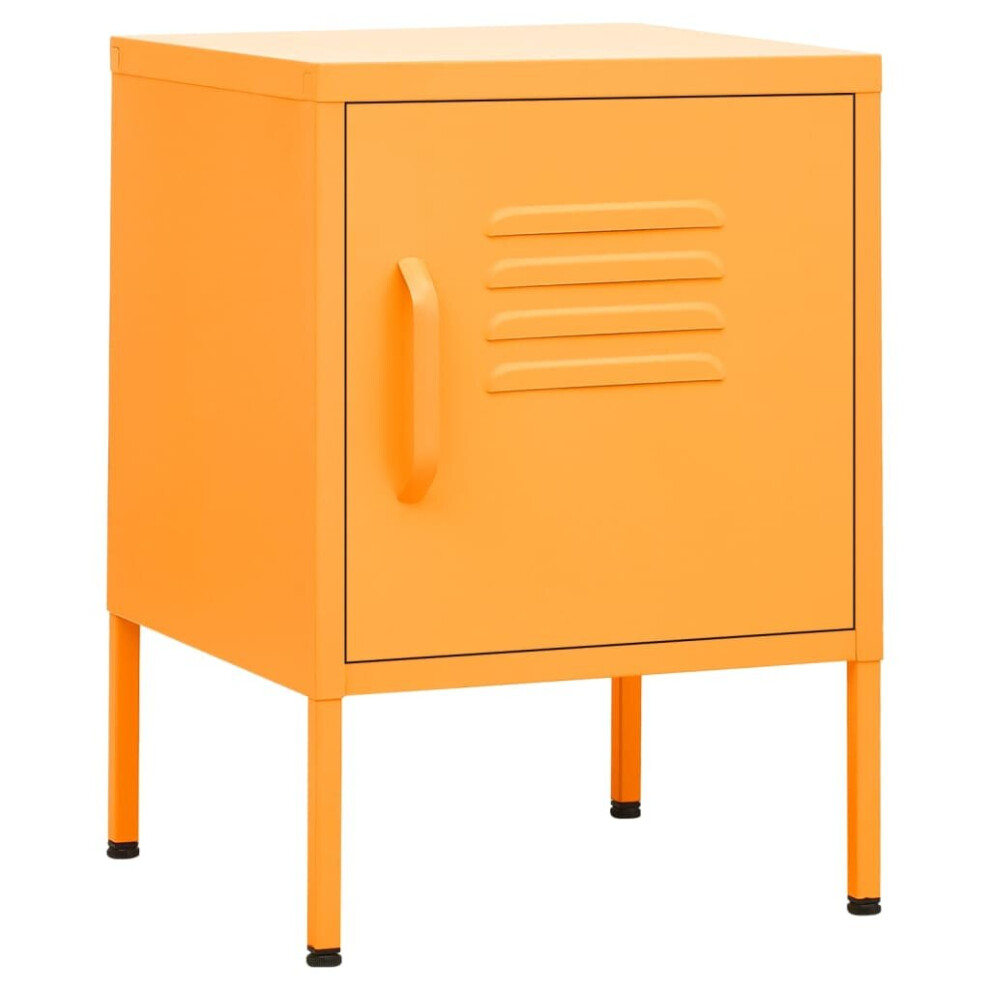 (mustard yellow, 1) vidaXL 1/2x Nightstand Steel Bedside Bed Side Storage Cabinet Multi Colours