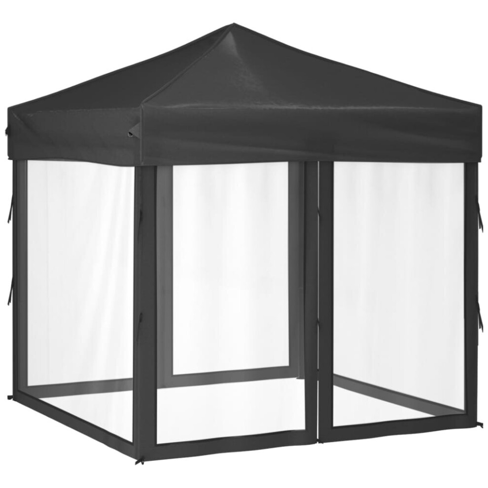 Vidaxl (Anthracite, 199 X 199 X 254 Cm) Folding Party Tent With Sidewalls Pavilion Marquee Multi Colours/Sizes