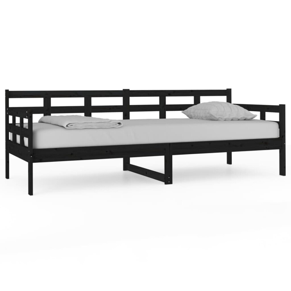 Vidaxl (Black, 80 X 200 Cm) Solid Wood Pine Day Bed Indoor Bedroom Furniture Multi Colours/Sizes