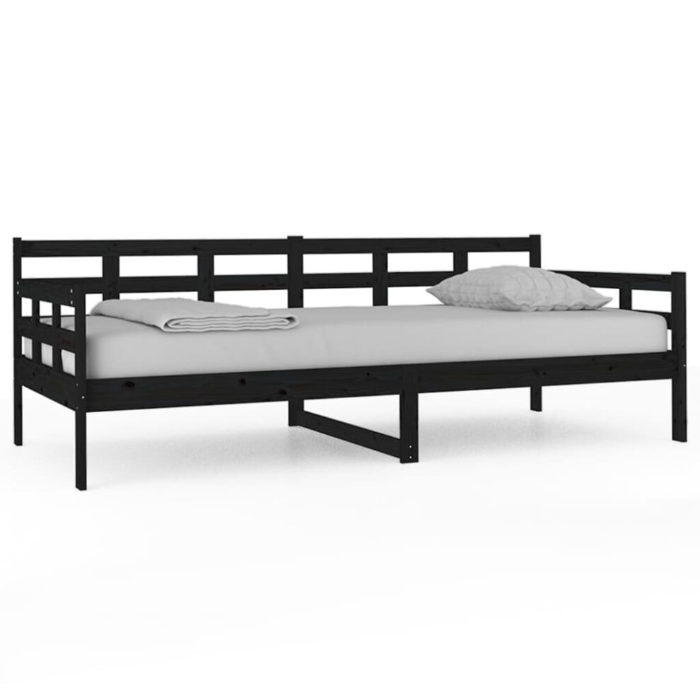 Vidaxl (Black, 90 X 200 Cm) Solid Wood Pine Day Bed Indoor Bedroom Furniture Multi Colours/Sizes