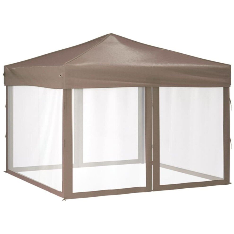 Vidaxl (Taupe, 292 X 292 X 245 Cm) Folding Party Tent With Sidewalls Pavilion Marquee Multi Colours/Sizes