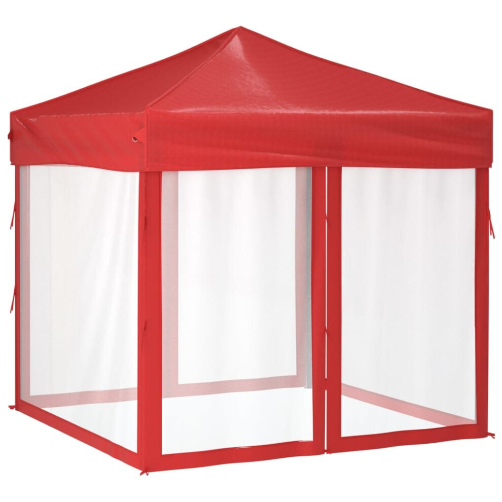 (red, 199 x 199 x 254 cm) vidaXL Folding Party Tent with Sidewalls Pavilion Marquee Multi Colours/Sizes