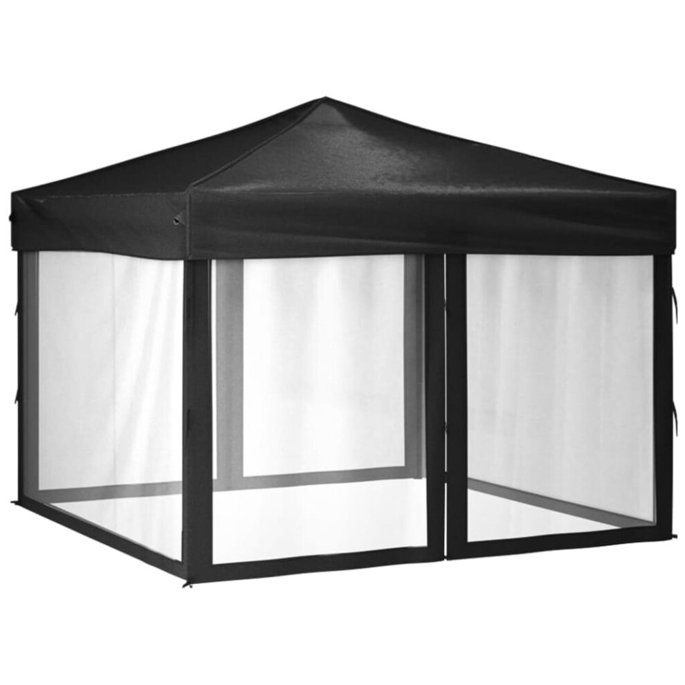Vidaxl (Black, 292 X 292 X 245 Cm) Folding Party Tent With Sidewalls Pavilion Marquee Multi Colours/Sizes