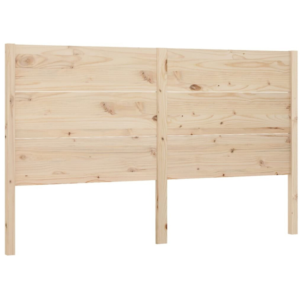 Vidaxl (Brown, 141 X 4 X 100 Cm) Headboard Bedroom Bed Headboard Decorative Bed Header Solid Wood Pine