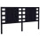VidaXL (black, 126 x 4 x 100 cm) vidaXL Headboard Bedroom Bed Headboard Decorative Bed Header Solid Wood Pine 1