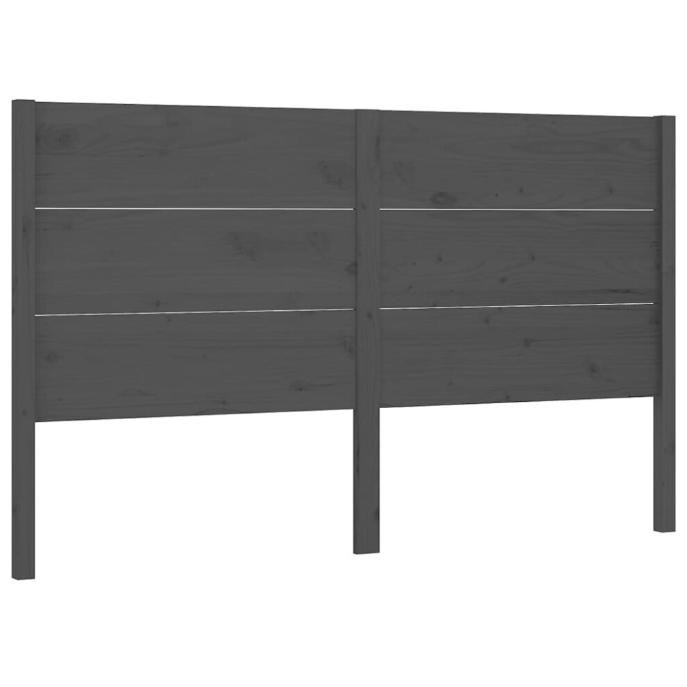 (grey, 126 x 4 x 100 cm) vidaXL Solid Wood Pine Headboard Wooden Bedroom Bed Header Multi Colours/Sizes