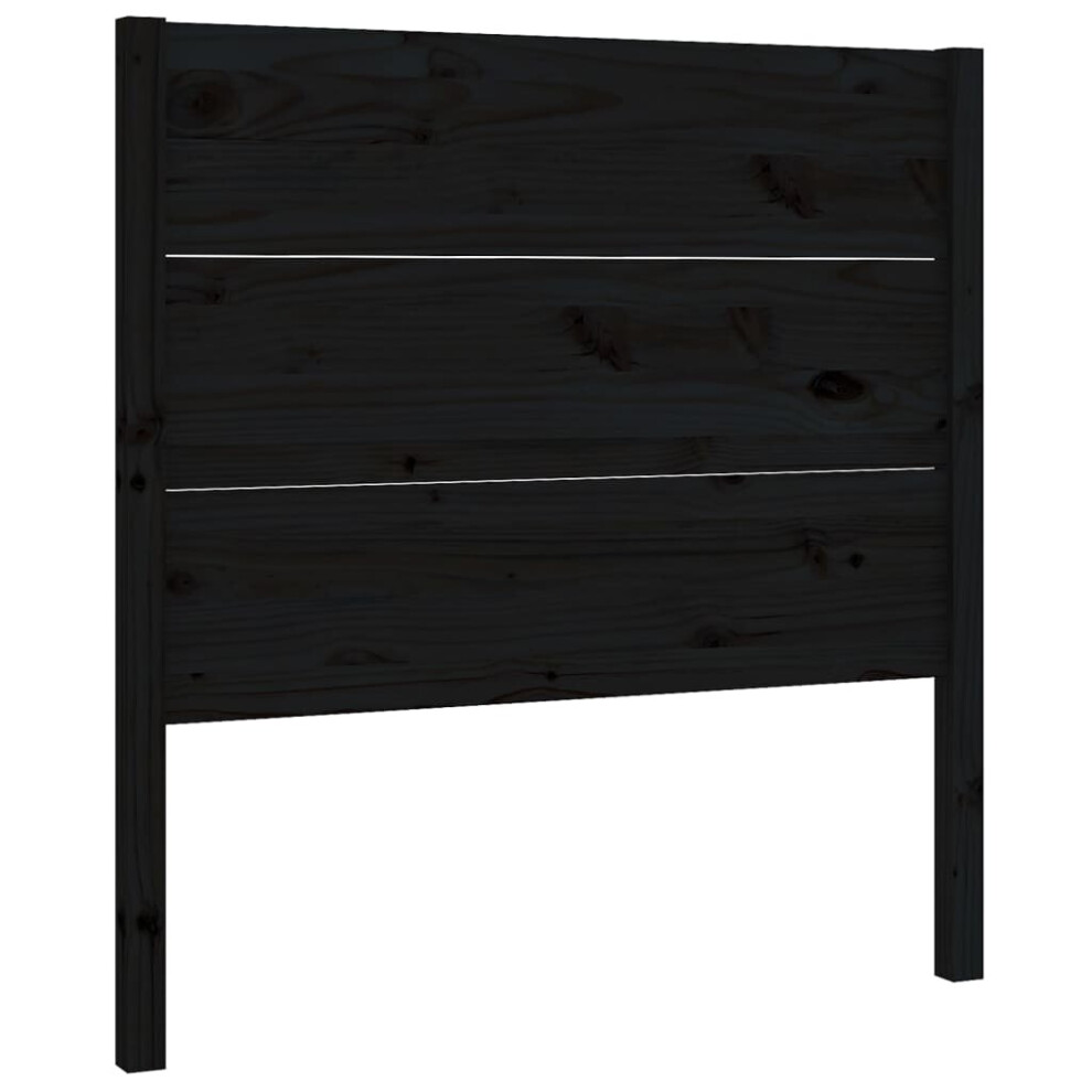Vidaxl (Black, 96 X 4 X 100 Cm) Headboard Bedroom Bed Headboard Decorative Bed Header Solid Wood Pine