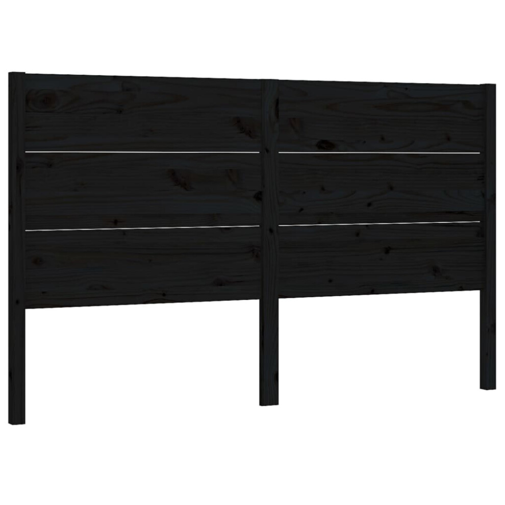 (black, 126 x 4 x 100 cm) vidaXL Solid Wood Pine Headboard Wooden Bedroom Bed Header Multi Colours/Sizes