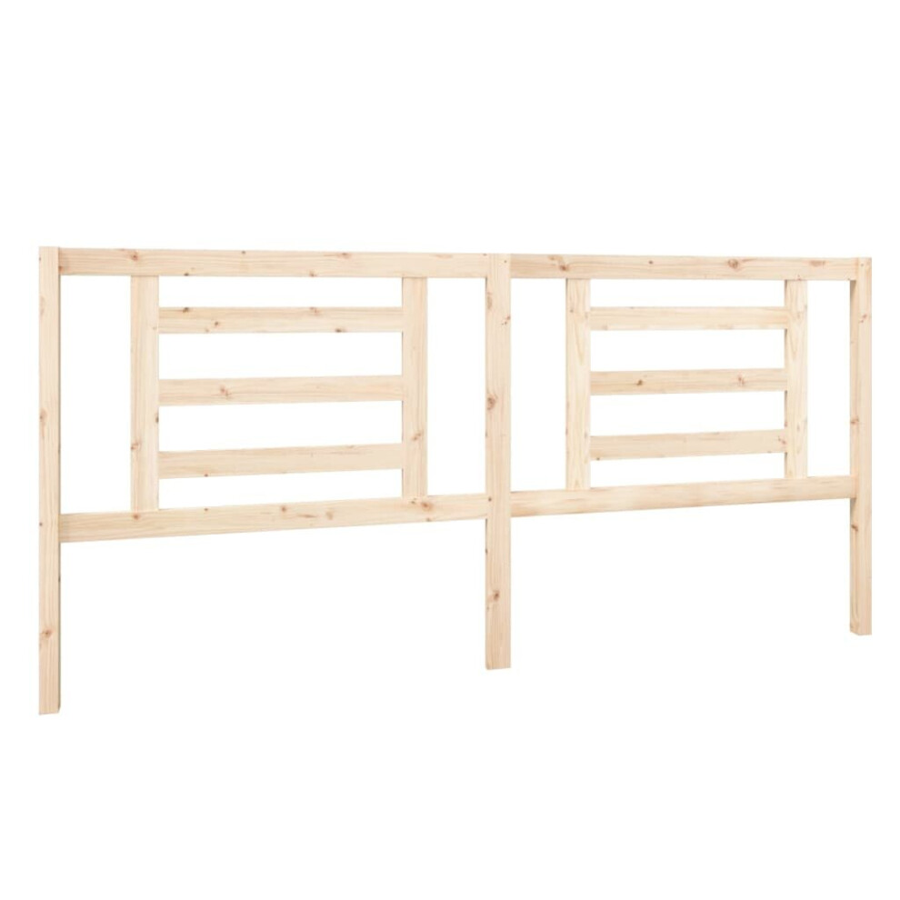 Vidaxl (Brown, 206 X 4 X 100 Cm) Bed Headboard Bedroom Bed Header Decorative Headboard Solid Wood Pine