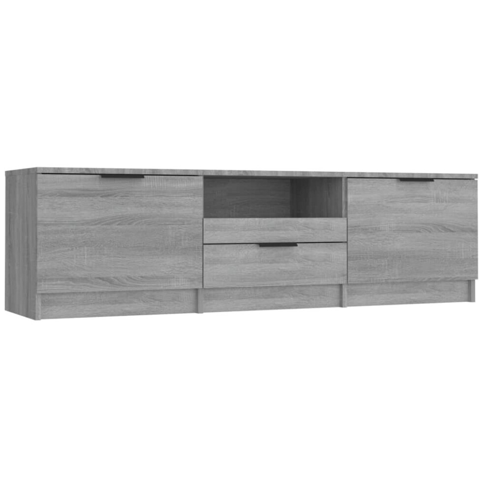 Vidaxl TV Cabinet Grey Sonoma 140x35x40 cm Engineered Wood - Image 3