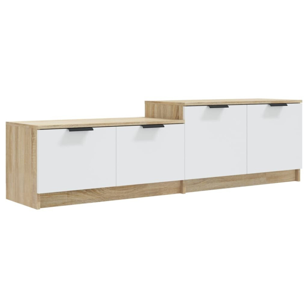 (white and sonoma oak) vidaXL TV Cabinet Engineered Wood Stereo Side Cabinet Furniture Multi Colours