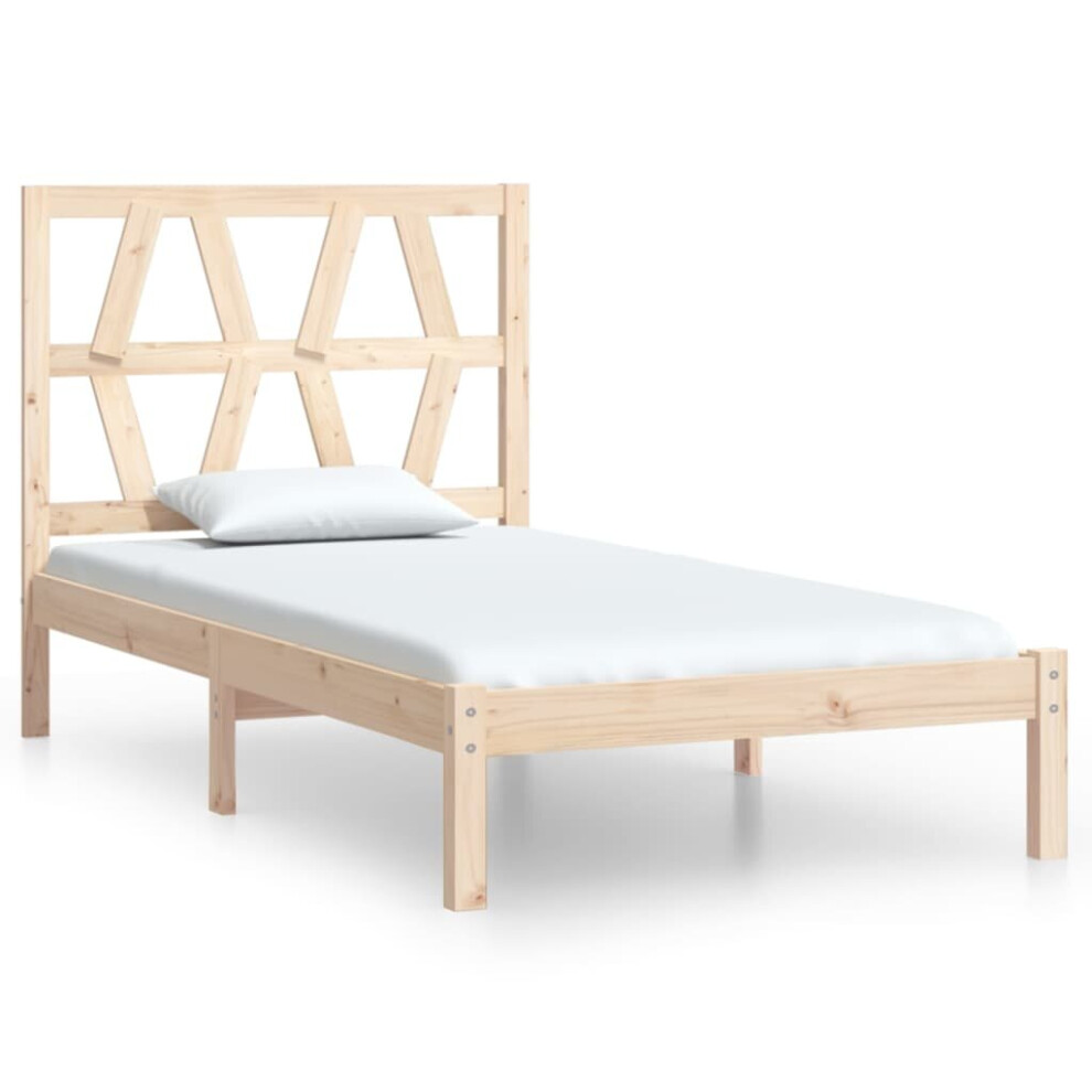 (brown, 75 x 190 cm) vidaXL Solid Wood Pine Bed Frame Wooden Bedstead Bed Base Multi Colours/Sizes