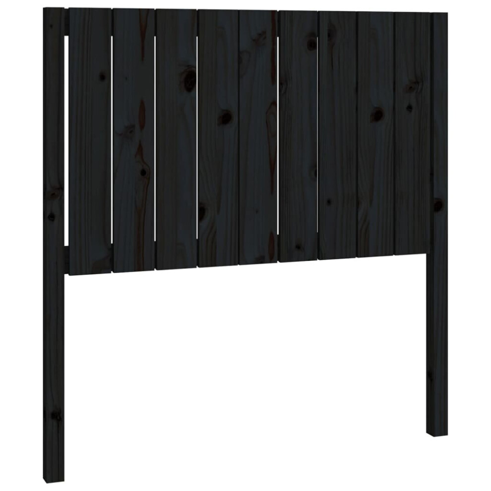 Vidaxl (Black, 95.5 X 4 X 100 Cm) Bed Headboard Home Bedroom Decorative Bed Header Panel Solid Wood Pine