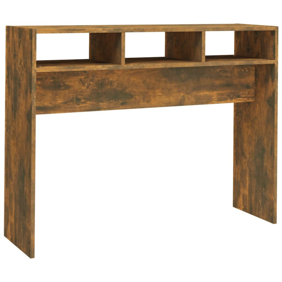 Vidaxl (Smoked Oak) Console Table Hallway Accent Couch Table End Side Table Engineered Wood