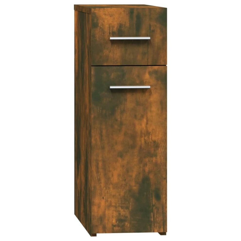 Vidaxl (Smoked Oak) Apothecary Cabinet Chipboard Home Storage Cabinet Set Multi Colours
