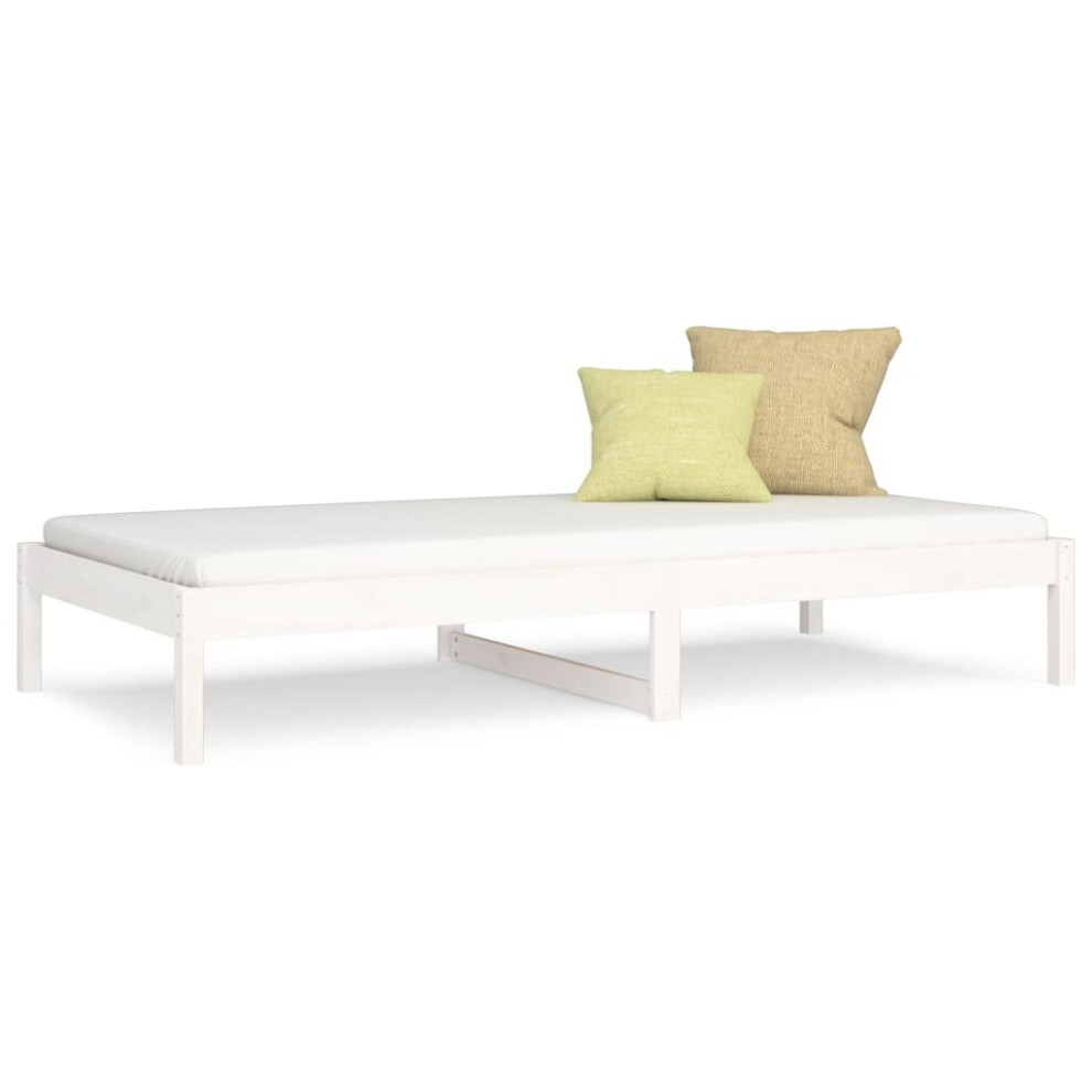 (white, 90 x 190 cm) vidaXL Solid Wood Pine Day Bed Wooden Occasional Sofa Bed Multi Colours/Sizes