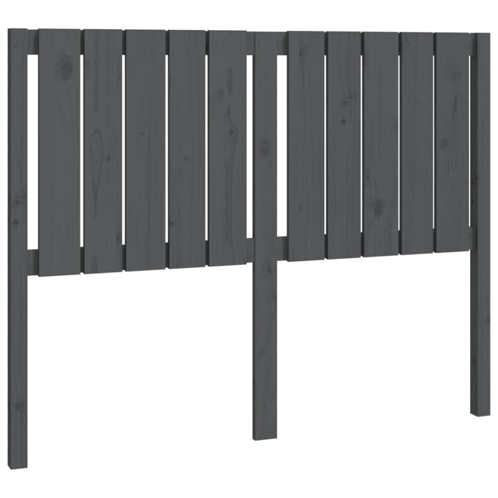 (grey, 125.5 x 4 x 100 cm) vidaXL Solid Wood Pine Bed Headboard Home Wooden Bedstead Multi Colours/Sizes