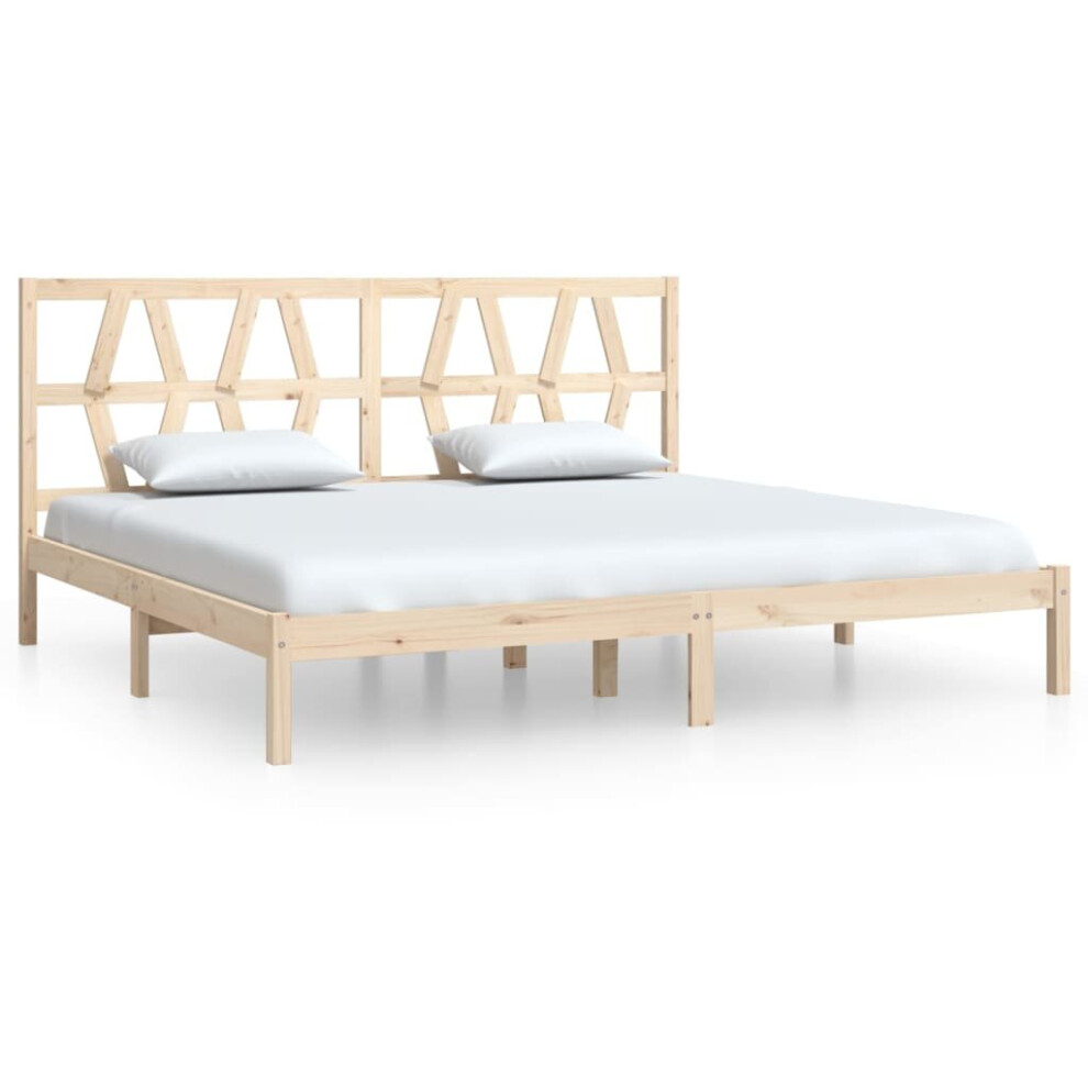 (brown, 200 x 200 cm) vidaXL Solid Wood Pine Bed Frame Wooden Bedstead Bed Base Multi Colours/Sizes