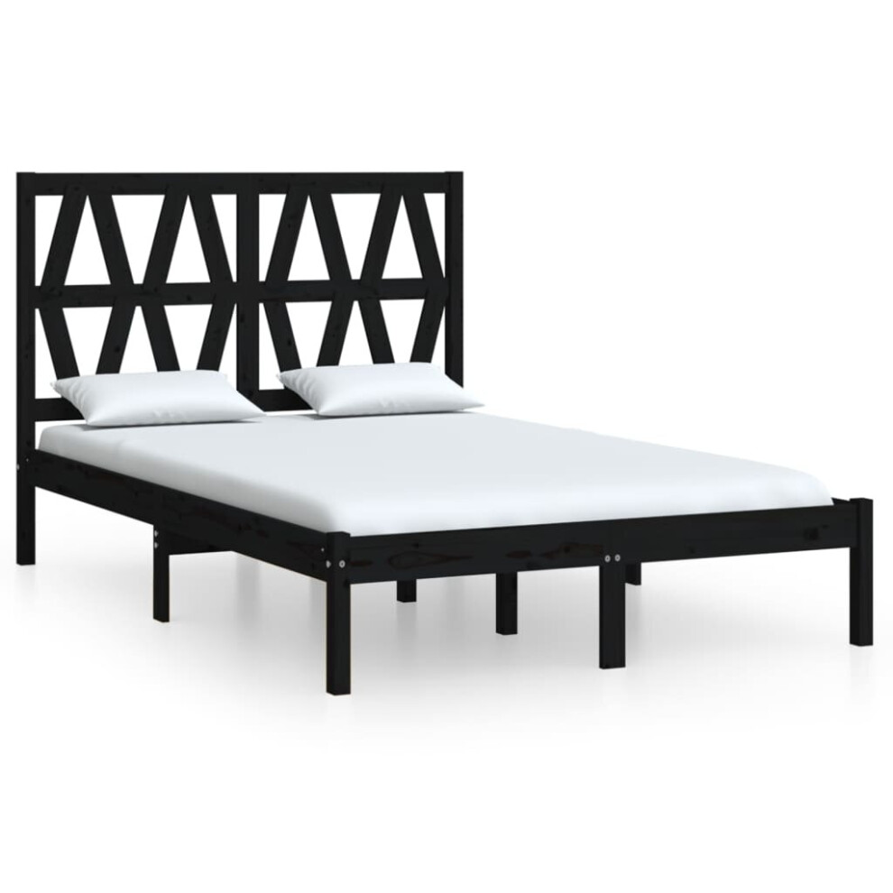 (black, 140 x 200 cm) vidaXL Solid Wood Pine Bed Frame Wooden Bedstead Bed Base Multi Colours/Sizes