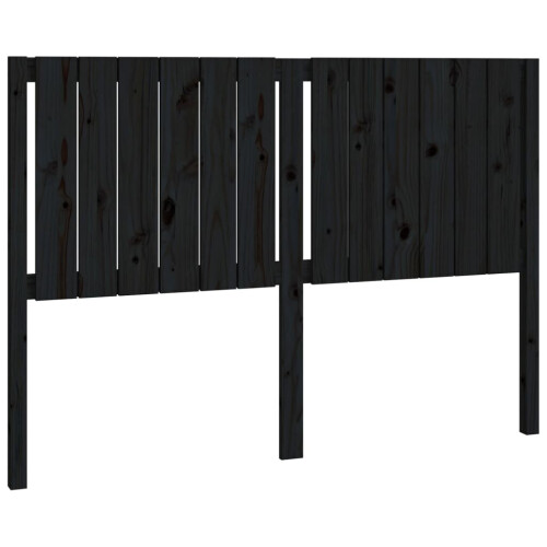 VidaXL (black, 145.5 x 4 x 100 cm) vidaXL Bed Headboard Home Bedroom Decorative Bed Header Panel Solid Wood Pine
