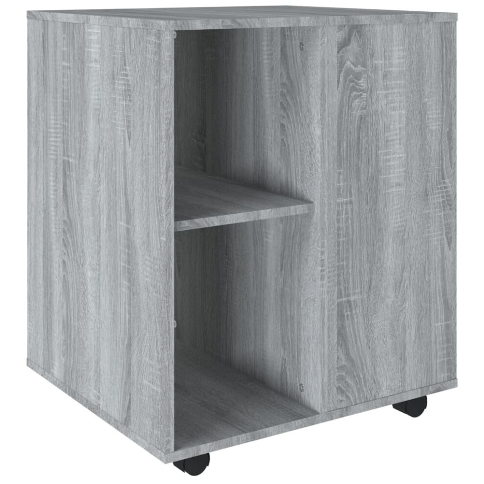 Vidaxl ( Sonoma) Rolling Cabinet Drawer Cabinet Filing Storage Cabinet Engineered Wood Grey
