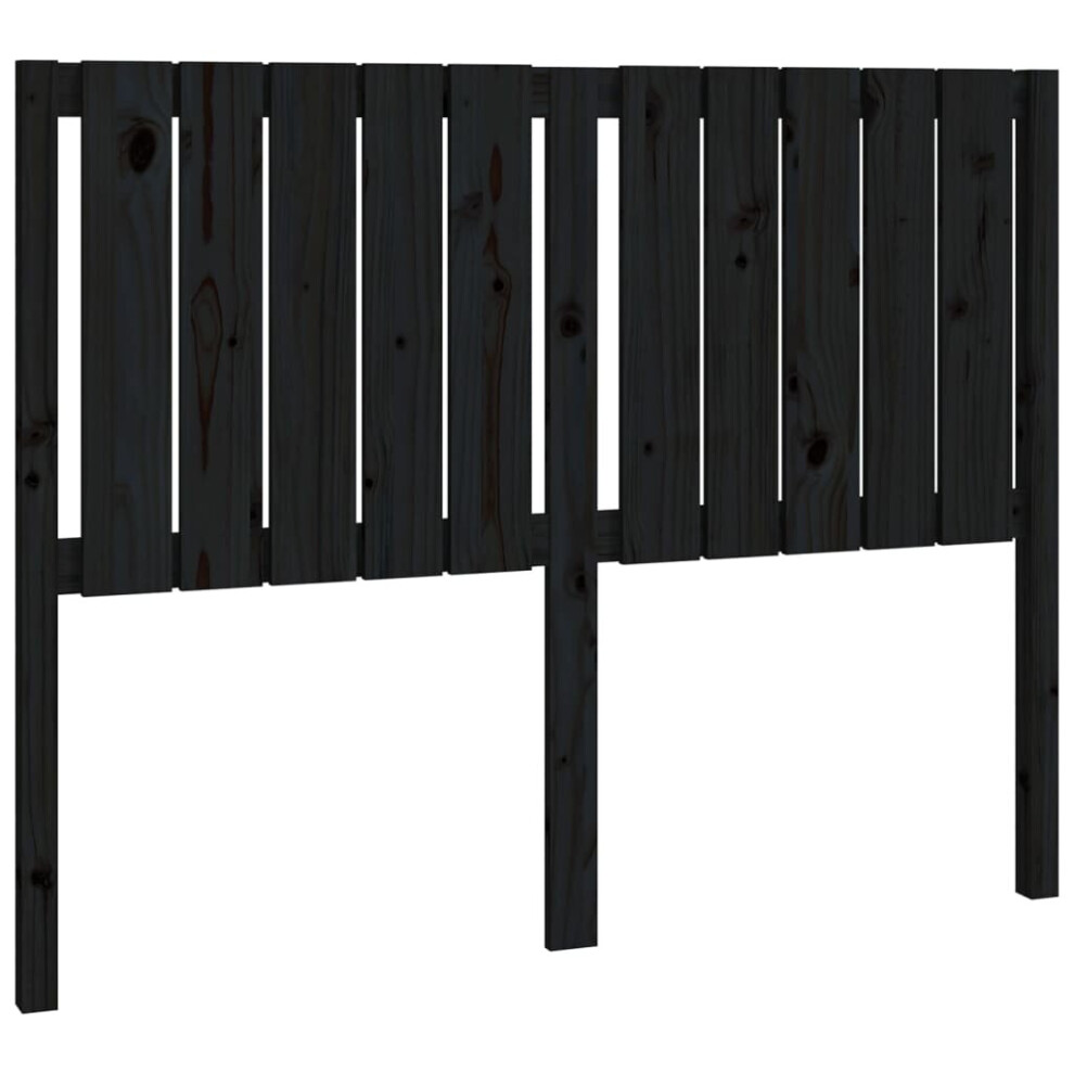 (black, 125.5 x 4 x 100 cm) vidaXL Solid Wood Pine Bed Headboard Home Wooden Bedstead Multi Colours/Sizes