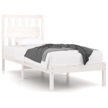 (white, 90 x 200 cm) vidaXL Bed Frame Bed Base Bedstead Bedroom Mattress Foundation Solid Wood Pine