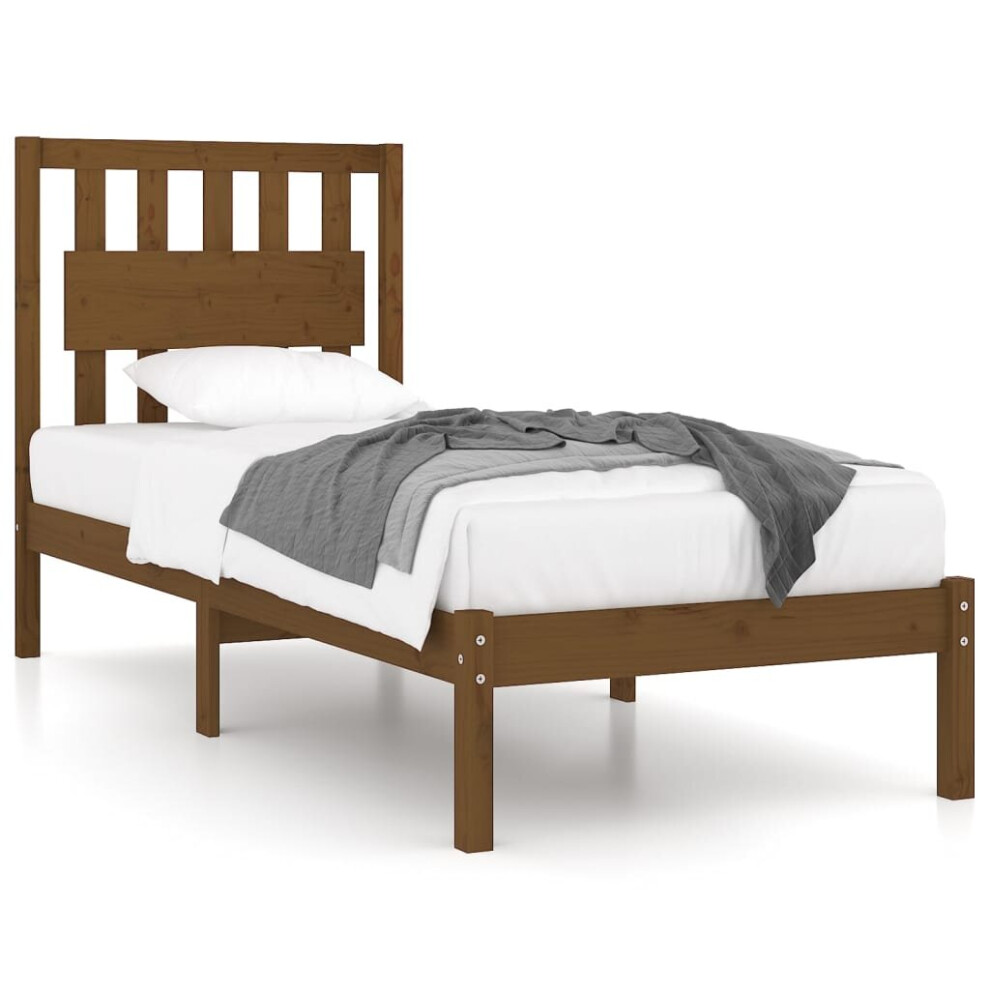 (honey brown, 100 x 200 cm) vidaXL Solid Wood Pine Bed Frame Indoor Wooden Bedstead Multi Colours/Sizes