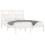 VidaXL (white, 200 x 200 cm) vidaXL Bed Frame Bed Base Bedstead Bedroom Mattress Foundation Solid Wood Pine 3