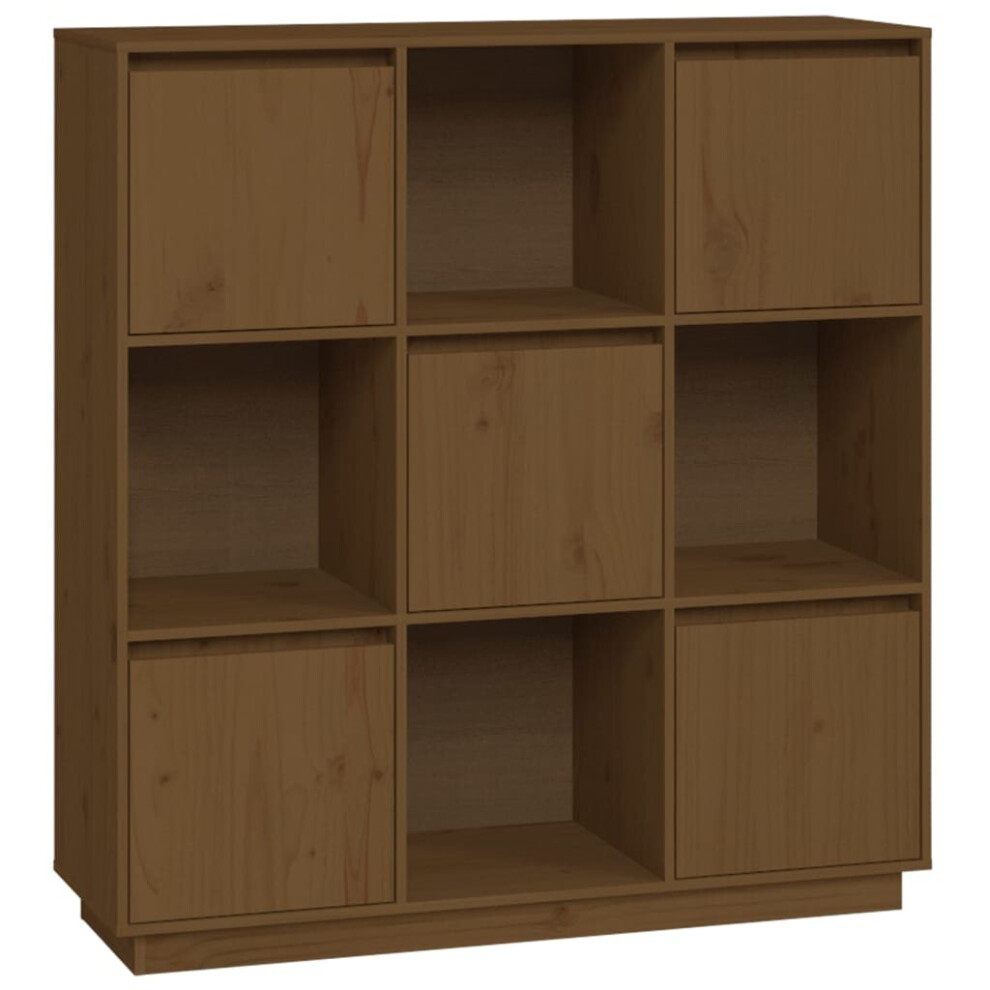 Vidaxl (Honey ) Solid Wood Pine Highboard Wooden Buffet Cabinet Sideboard Multi Colours Brown