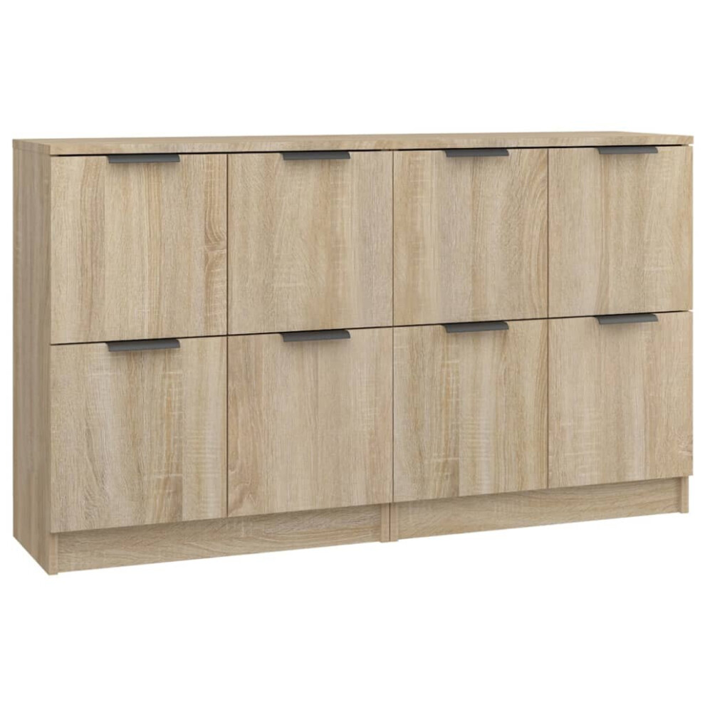 (sonoma oak, 183) vidaXL 2x Sideboards Engineered Wood Storage Cabinet Cupboard Multi Colours