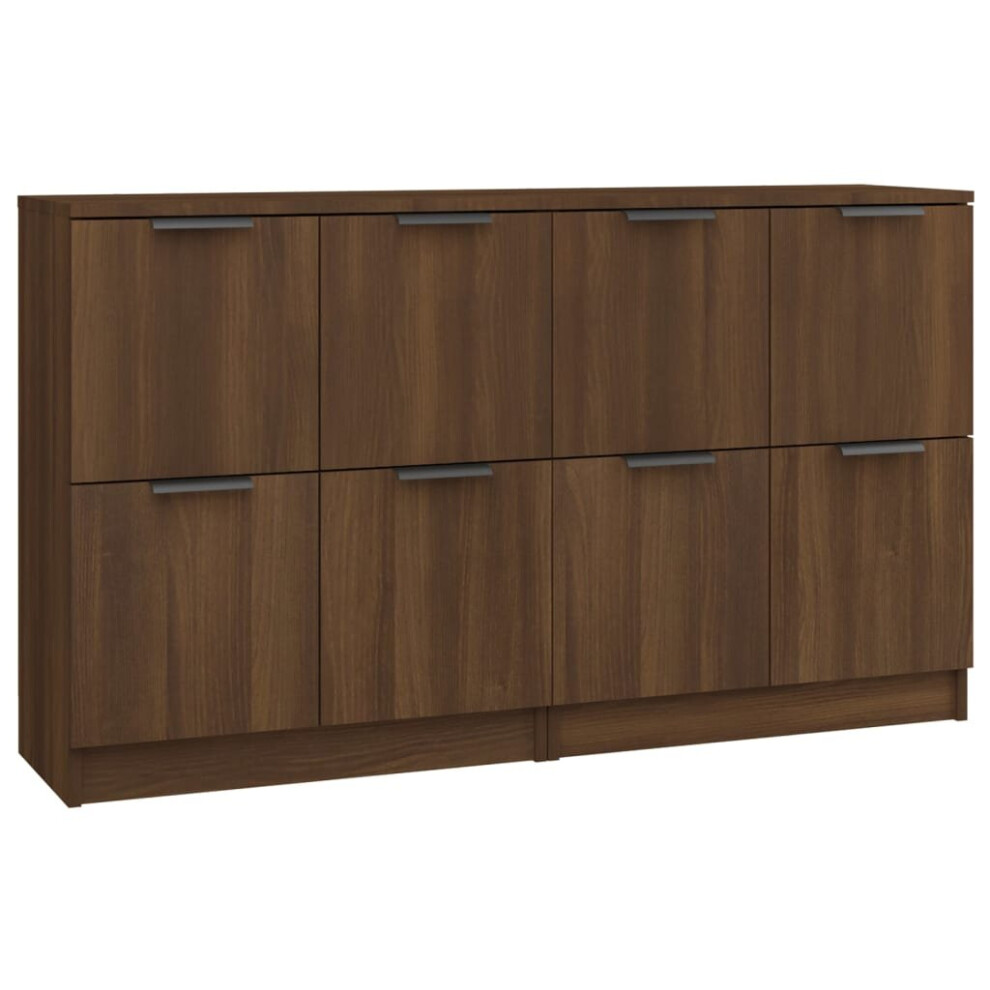 (brown oak, 183) vidaXL 2x Sideboards Engineered Wood Storage Cabinet Cupboard Multi Colours