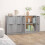 VidaXL (grey sonoma, 182) vidaXL 2x Sideboards Engineered Wood Storage Cabinet Cupboard Multi Colours 5