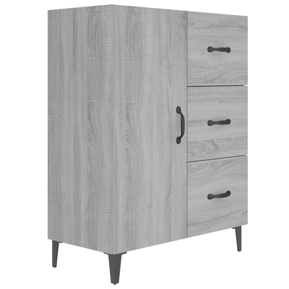 (grey sonoma) vidaXL Sideboard Engineered Wood Home Organiser Drawer Cabinet Multi Colours